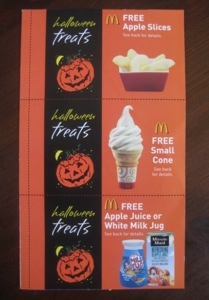 McDonald's Halloween Coupon Books "McDonald's Halloween Coupon Books"