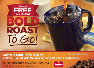 Free Bob Evans Coffee Free Bob Evans Coffee