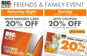 Big Lots 20% Off