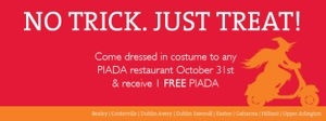 Free Piada on Halloween!