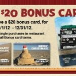 Holiday Bonus Gift Card Offers 2012: Outback Steakhouse!