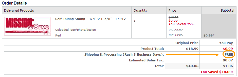Free shipping on Self Inking Stamp at Staples Free shipping on Self Inking Stamp at Staples