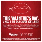 BOGO Qdoba with Kiss on 2/14/13!
