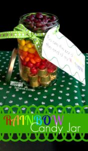 Make your own DIY gift- Rainbow Candy Jar! (Free Printable too!)