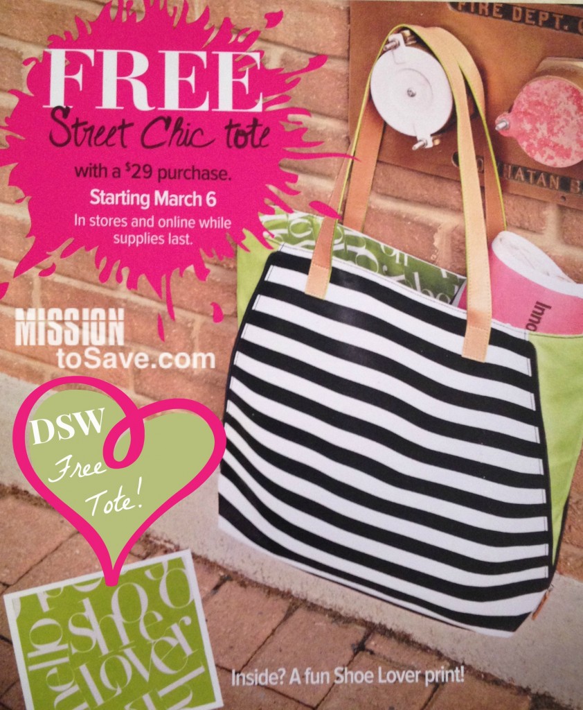 ... This offer has expired. Canâ€™t wait for the next DSW Free Tote offer