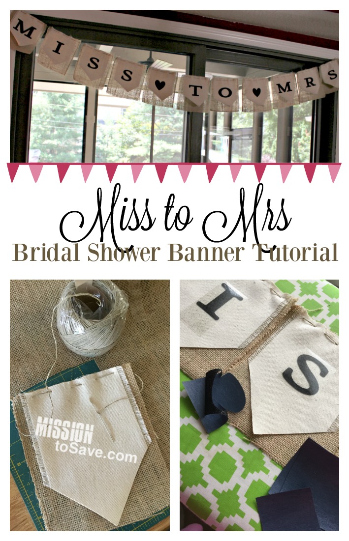 diy miss to mrs banner for bridal shower decoration
