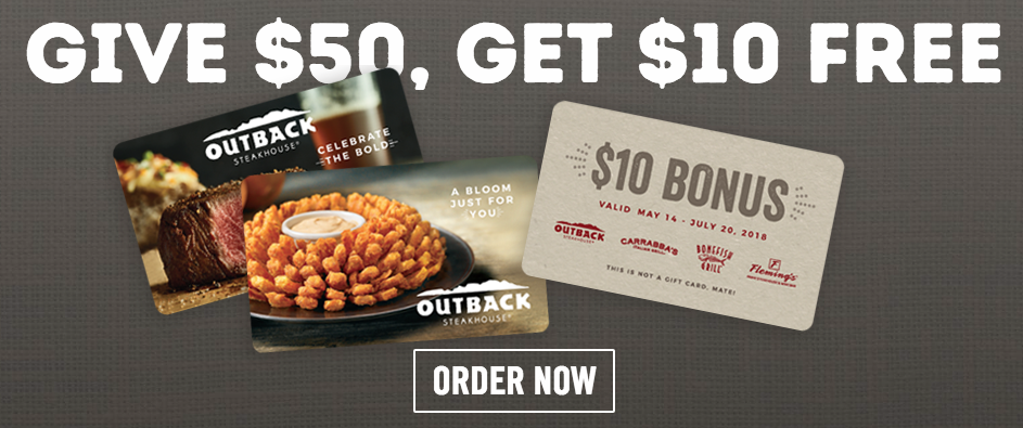 Outback Bonus Gift Card Offer Is Back For 2018 Mission To Save