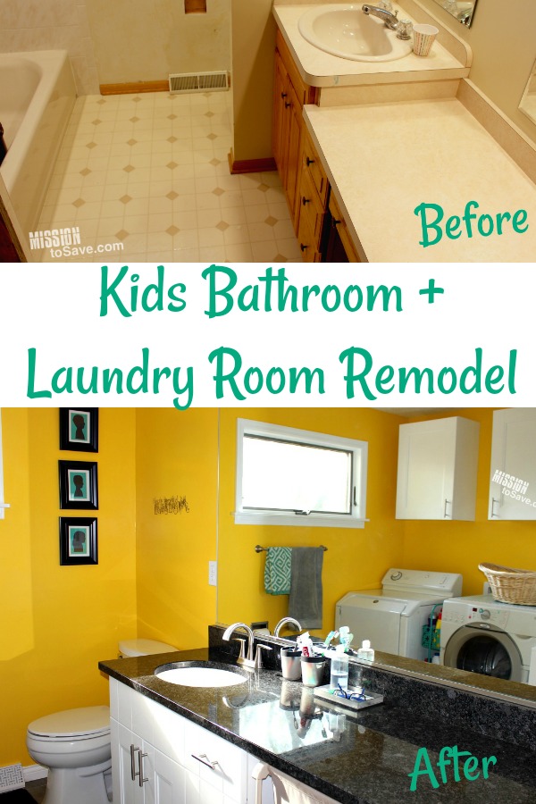 Perfect Kids Bathroom + Laundry Room Remodel - Mission: to Save
